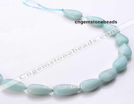 CAM50 flat teardrop natural amazonite 13*22mm beads Wholesale