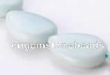 CAM51 natural amazonite 18*25mm flat teardrop beads Wholesale