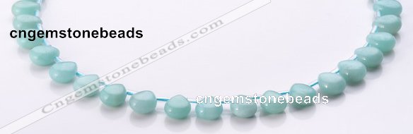 CAM52 8*11mm flat teardrop natural amazonite gemstone beads