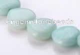 CAM56 16*16mm natural amazonite heart gemstone beads Wholesale