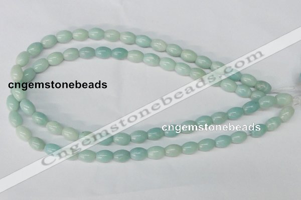 CAM602 15.5 inches 8*11mm rice Chinese amazonite gemstone beads