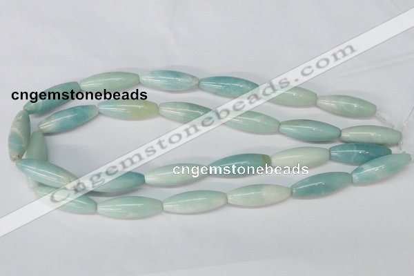 CAM603 15.5 inches 10*30mm rice Chinese amazonite gemstone beads