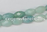 CAM604 15.5 inches 8*12mm faceted rice Chinese amazonite gemstone beads