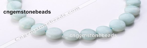 CAM61 coin natural amazonite 18mm gemstone beads Wholesale