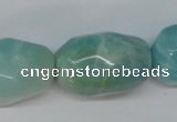 CAM610 15.5 inches 18*28mm faceted nugget Chinese amazonite beads