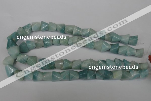 CAM612 15.5 inches 12*16mm pyramid Chinese amazonite gemstone beads