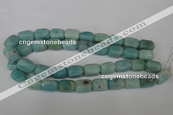 CAM614 15.5 inches 14*20mm faceted nuggets Chinese amazonite beads