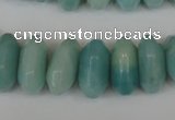 CAM615 15.5 inches 8*18mm faceted rondelle Chinese amazonite beads