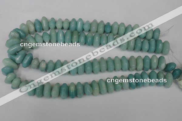 CAM615 15.5 inches 8*18mm faceted rondelle Chinese amazonite beads