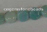 CAM618 15.5 inches 8mm flat round Chinese amazonite gemstone beads