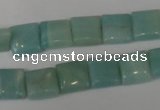 CAM624 15.5 inches 10*10mm square Chinese amazonite gemstone beads