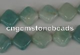 CAM626 15.5 inches 12*12mm diamond Chinese amazonite gemstone beads