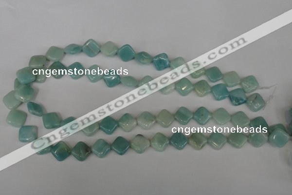 CAM626 15.5 inches 12*12mm diamond Chinese amazonite gemstone beads