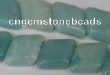 CAM627 15.5 inches 17*17mm diamond Chinese amazonite gemstone beads