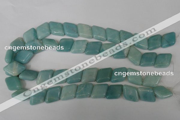 CAM627 15.5 inches 17*17mm diamond Chinese amazonite gemstone beads