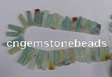 CAM642 Top drilled 9*15mm - 10*45mm sticks Chinese amazonite beads