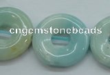 CAM653 15.5 inches 25mm donut amazonite beads wholesale