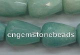 CAM655 15.5 inches 18*25mm faceted teardrop amazonite beads