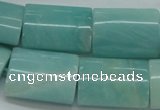 CAM672 15.5 inches 18*25mm flat tube amazonite gemstone beads