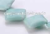 CAM72 7*18*18mm rhombic natural amazonite beads Wholesale