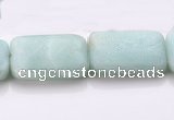 CAM74 18*25mm rectangle natural amazonite beads Wholesale