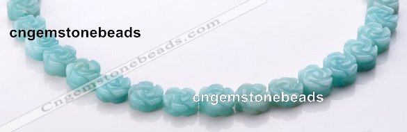 CAM78 5*12mm natural amazonite carved flower beads Wholesale