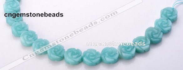 CAM79 natural amazonite 5*14mm carved flower beads Wholesale