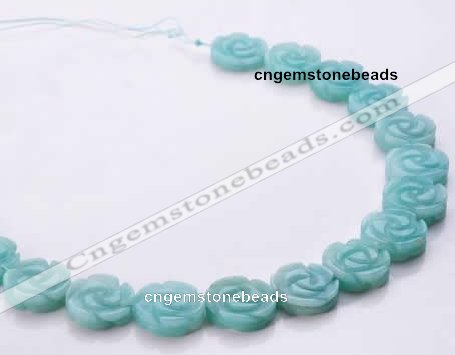 CAM81 carved flower natural amazonite 5*18mm beads Wholesale