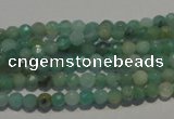 CAM810 15.5 inches 4mm faceted round Brazilian amazonite beads