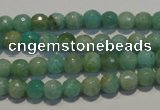 CAM811 15.5 inches 6mm faceted round Brazilian amazonite beads