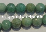 CAM815 15.5 inches 12mm faceted round Brazilian amazonite beads