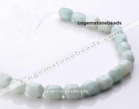 CAM84 faceted pebble natural amazonite 11*16mm beads Wholesale