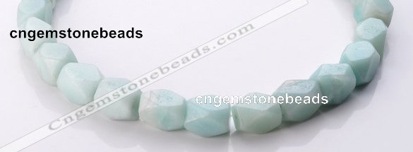 CAM85 faceted pebble 13*16mm natural amazonite beads wholesale