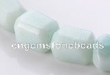 CAM86 16*17mm faceted pebble natural amazonite beads wholesale