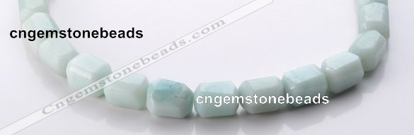 CAM86 16*17mm faceted pebble natural amazonite beads wholesale