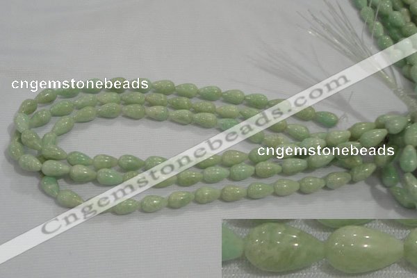 CAM860 15.5 inches 8*13mm teardrop natural Russian amazonite beads