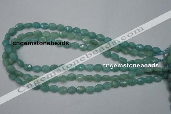 CAM950 15.5 inches 8*10mm faceted oval amazonite gemstone beads wholesale