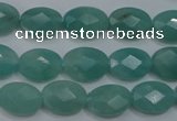 CAM951 15.5 inches 10*14mm faceted oval amazonite gemstone beads wholesale