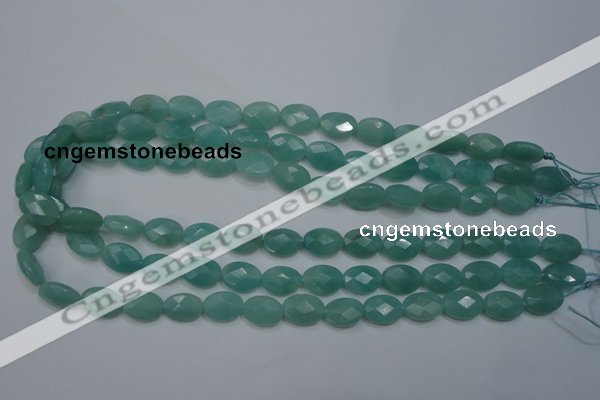 CAM951 15.5 inches 10*14mm faceted oval amazonite gemstone beads wholesale