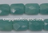 CAM961 15.5 inches 12*16mm faceted rectangle amazonite gemstone beads