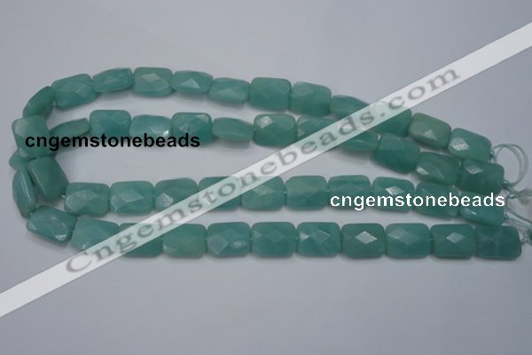 CAM961 15.5 inches 12*16mm faceted rectangle amazonite gemstone beads