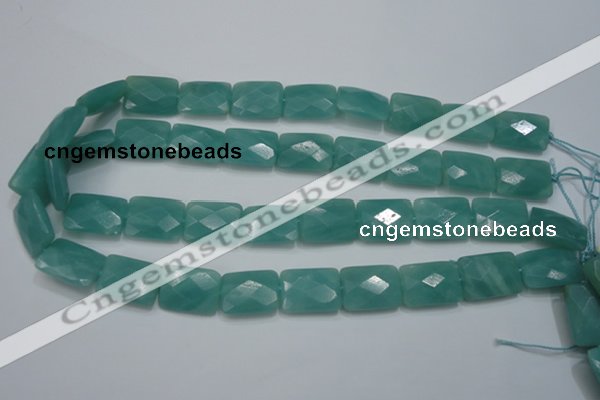 CAM963 15.5 inches 15*20mm faceted rectangle amazonite gemstone beads