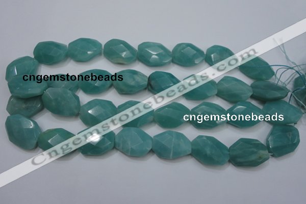 CAM968 15.5 inches 18*25mm twisted & faceted freefrom amazonite beads