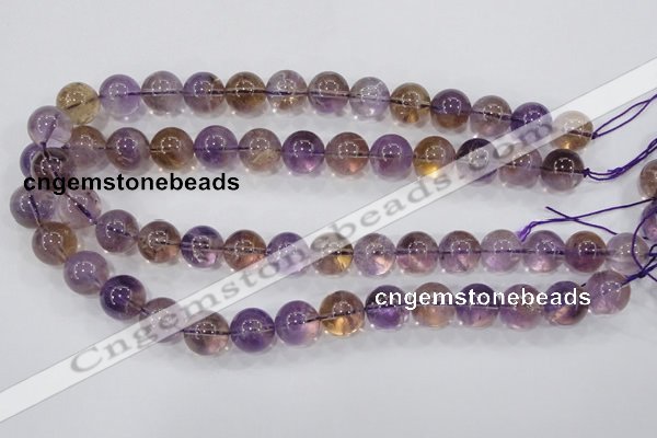 CAN05 15.5 inches 14mm round natural ametrine gemstone beads