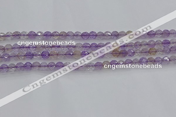 CAN106 15.5 inches 4.5mm faceted round ametrine gemstone beads