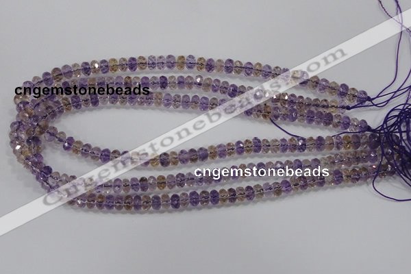 CAN15 15.5 inches 4*6mm faceted rondelle natural ametrine beads