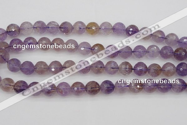 CAN154 15.5 inches 12mm faceted round natural ametrine beads