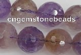 CAN155 15.5 inches 14mm faceted round natural ametrine beads