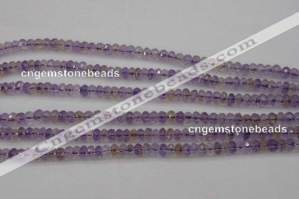 CAN158 15.5 inches 4*6mm faceted rondelle natural ametrine beads