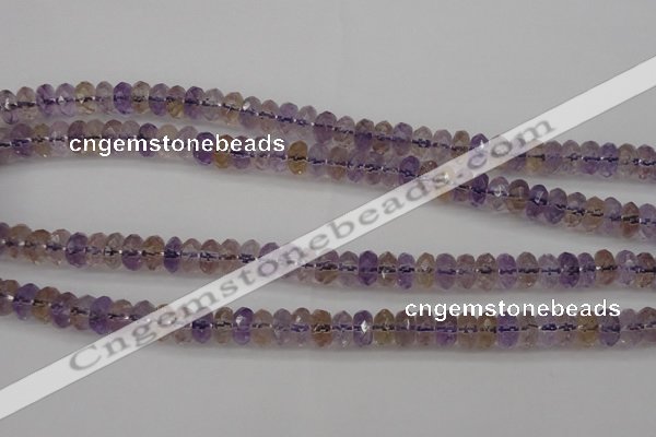 CAN159 15.5 inches 5*8mm faceted rondelle natural ametrine beads